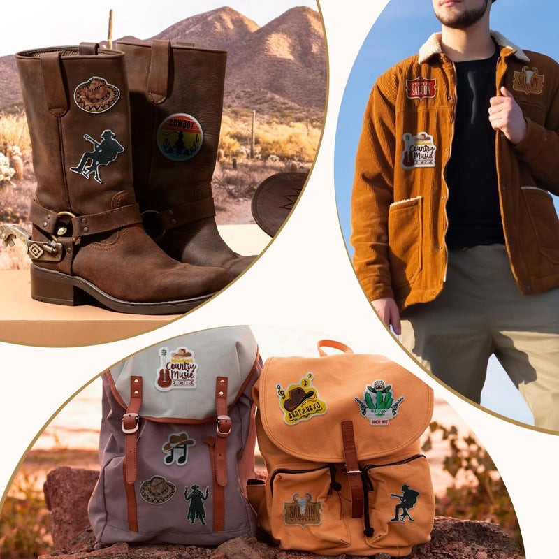 RF-patch 30Pcs Cowboy Iron on Patches, Embroidered Western Iron on/Sew on Patches for Clothes, Hats, Jeans, Dress, Backpacks, Etc - Image 4